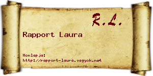 Rapport Laura névjegykártya